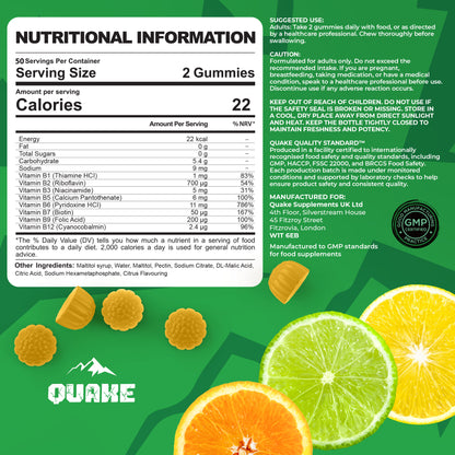 Vitamin B-Complex Gummies – Natural Citrus Flavour