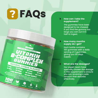 Vitamin B-Complex Gummies – Natural Citrus Flavour