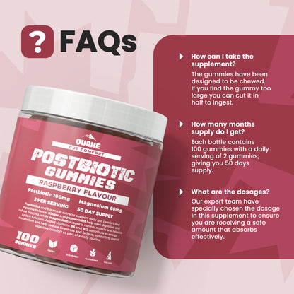Postbiotic Gummies – Raspberry Flavour