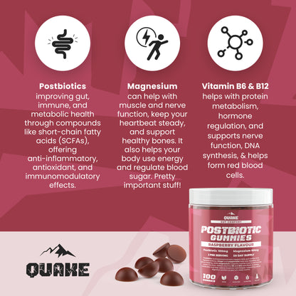 Postbiotic Gummies – Raspberry Flavour