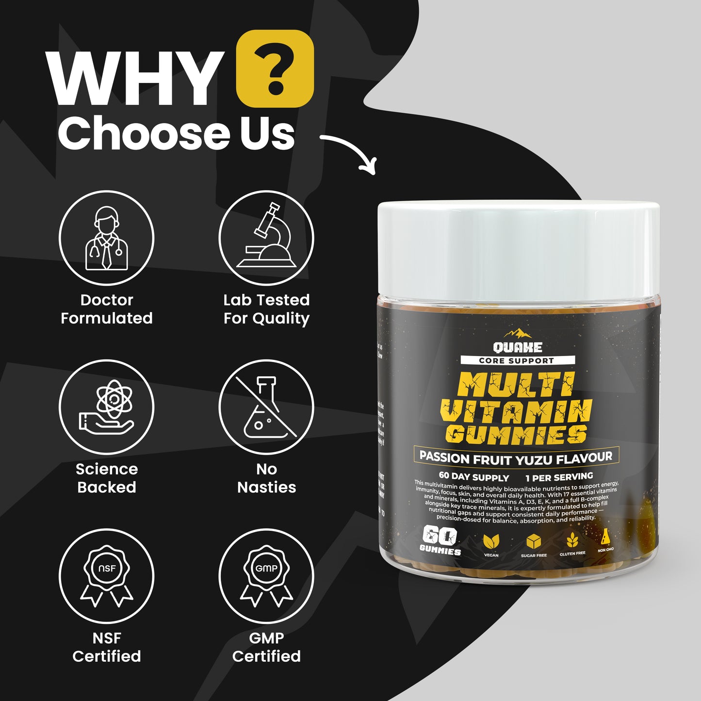 Multi Vitamin Gummies – Passion Fruit Yuzu Flavour