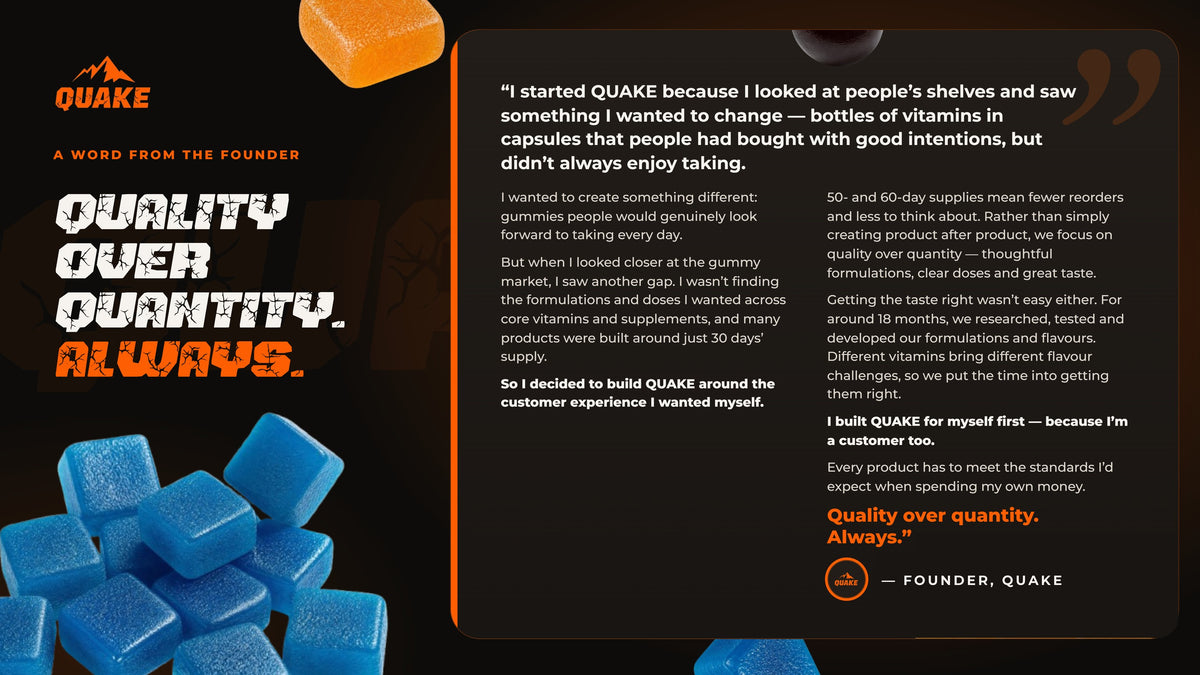 A letter from the QUAKE founder: built for myself first, quality over quantity, always